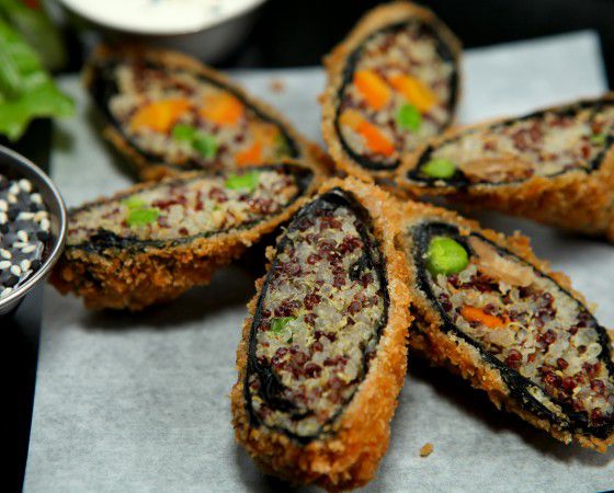 Image: CRISPY SEAWEED QUINOA ROLLS